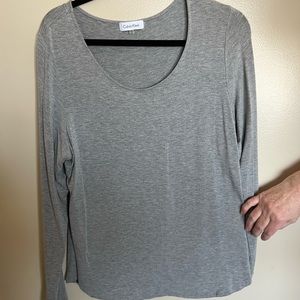 Long-Sleeve Calvin Klein Basic Gray Shirt